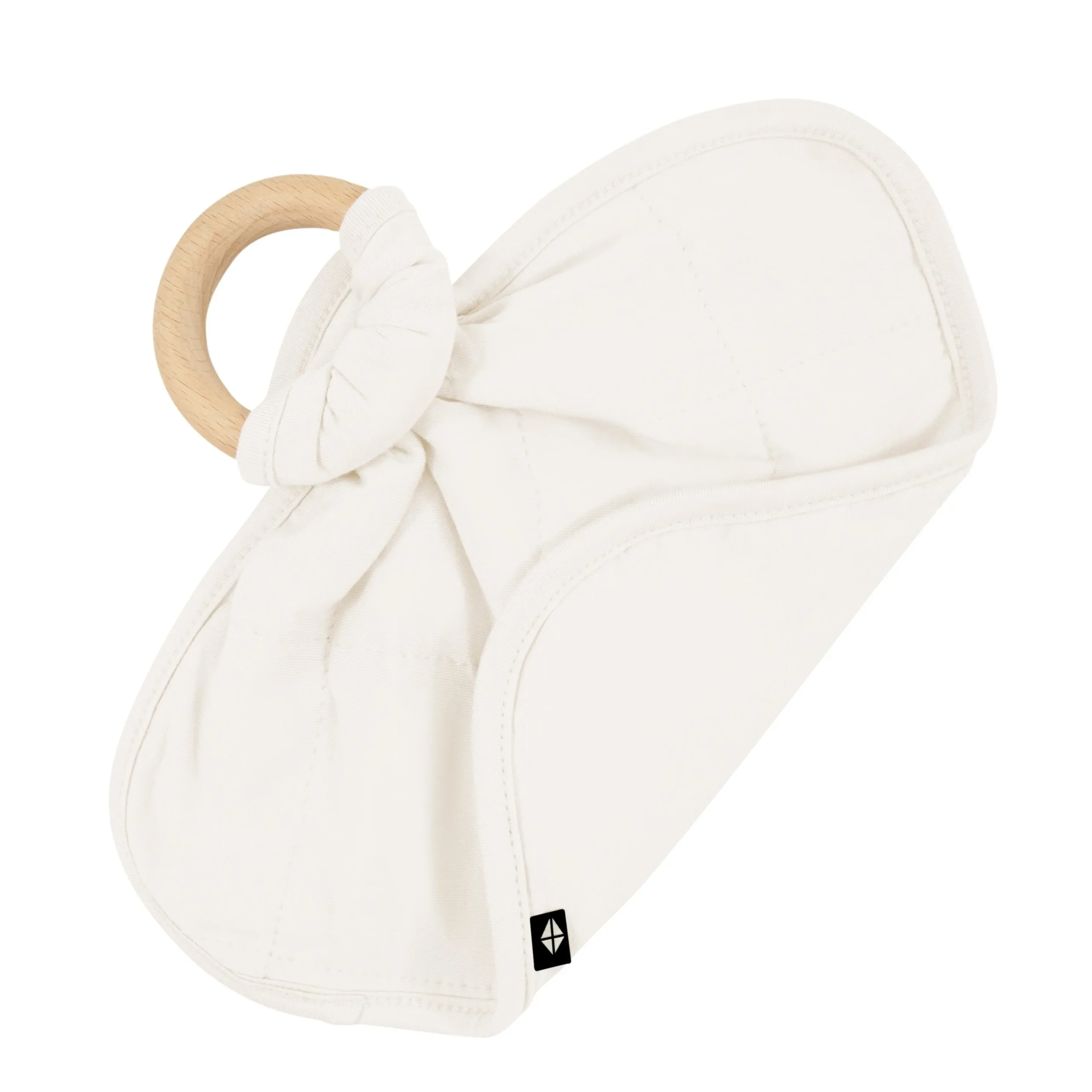 Lovey in Oat with Removable Wooden Teething Ring