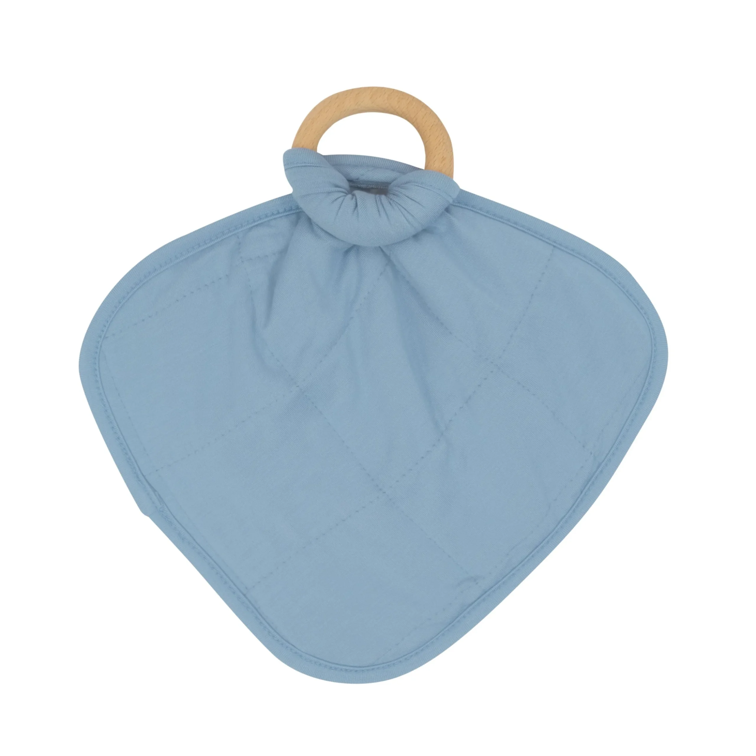 Lovey in Slate with Removable Wooden Teething Ring