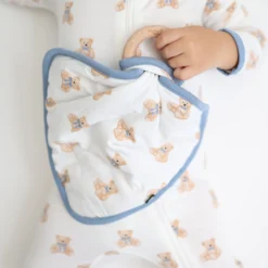 Lovey in Teddy Bear with Removable Wooden Teething Ring