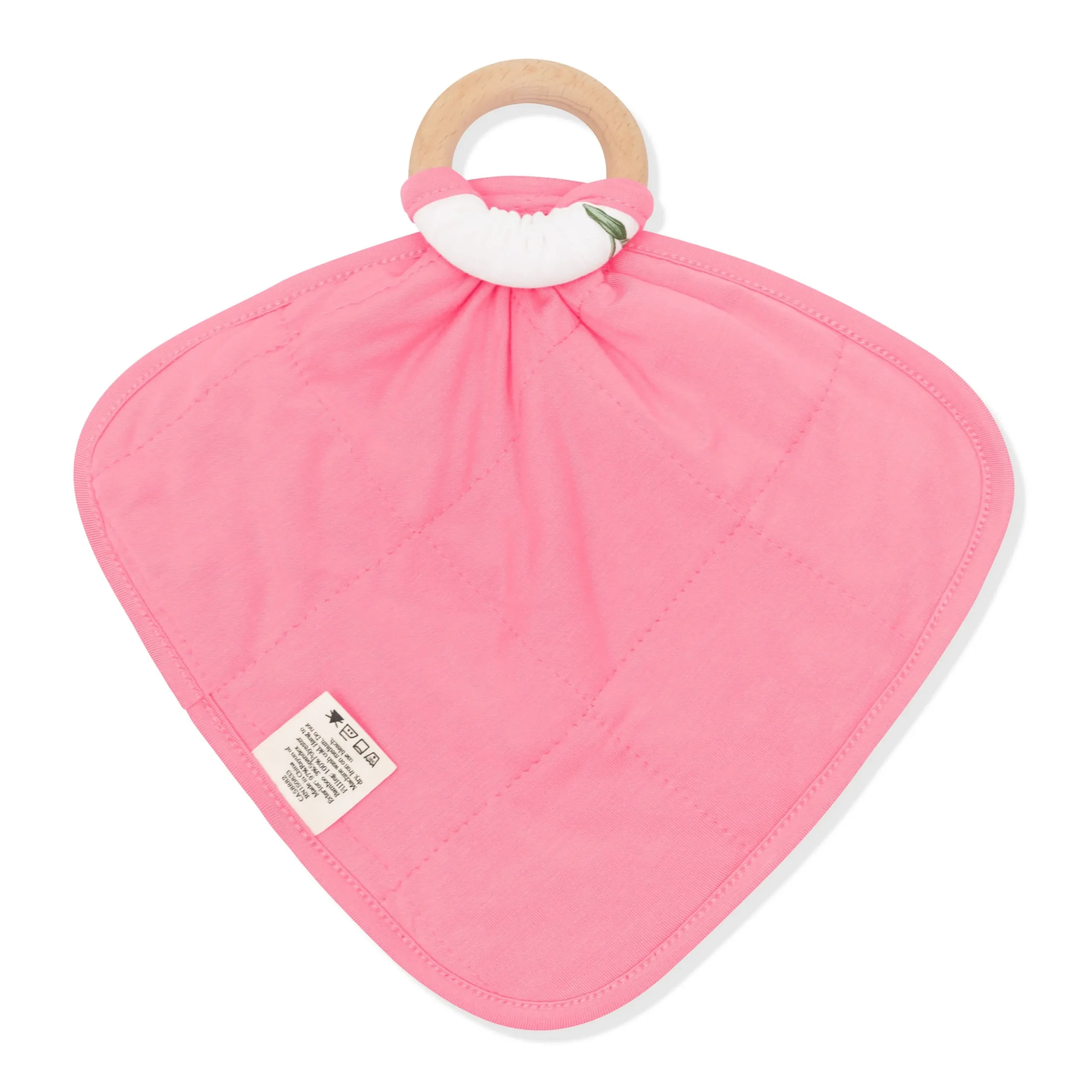 Lovey in Tulip with Removable Wooden Teething Ring