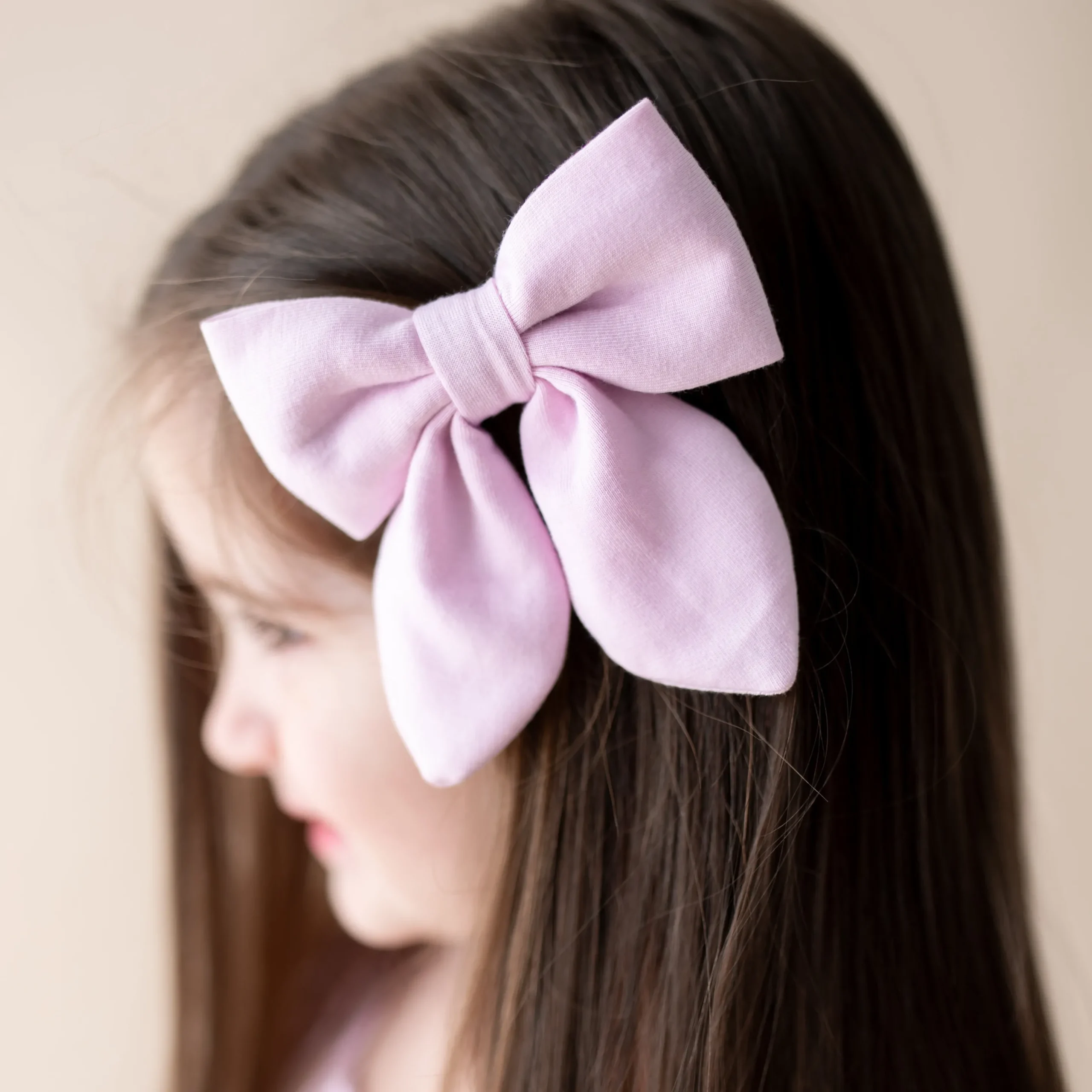 Medium Alligator Clip Bow in Thistle