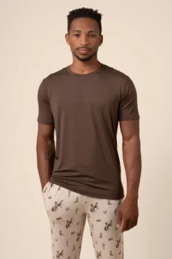 Men's Crew Neck Tee in Espresso