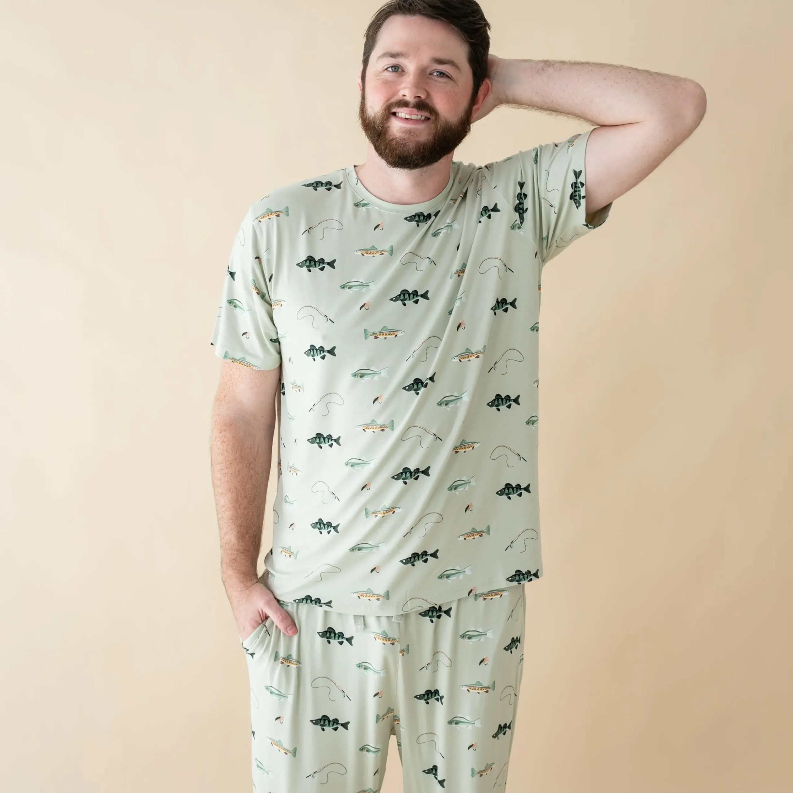 Men's Crew Neck Tee in Fishing