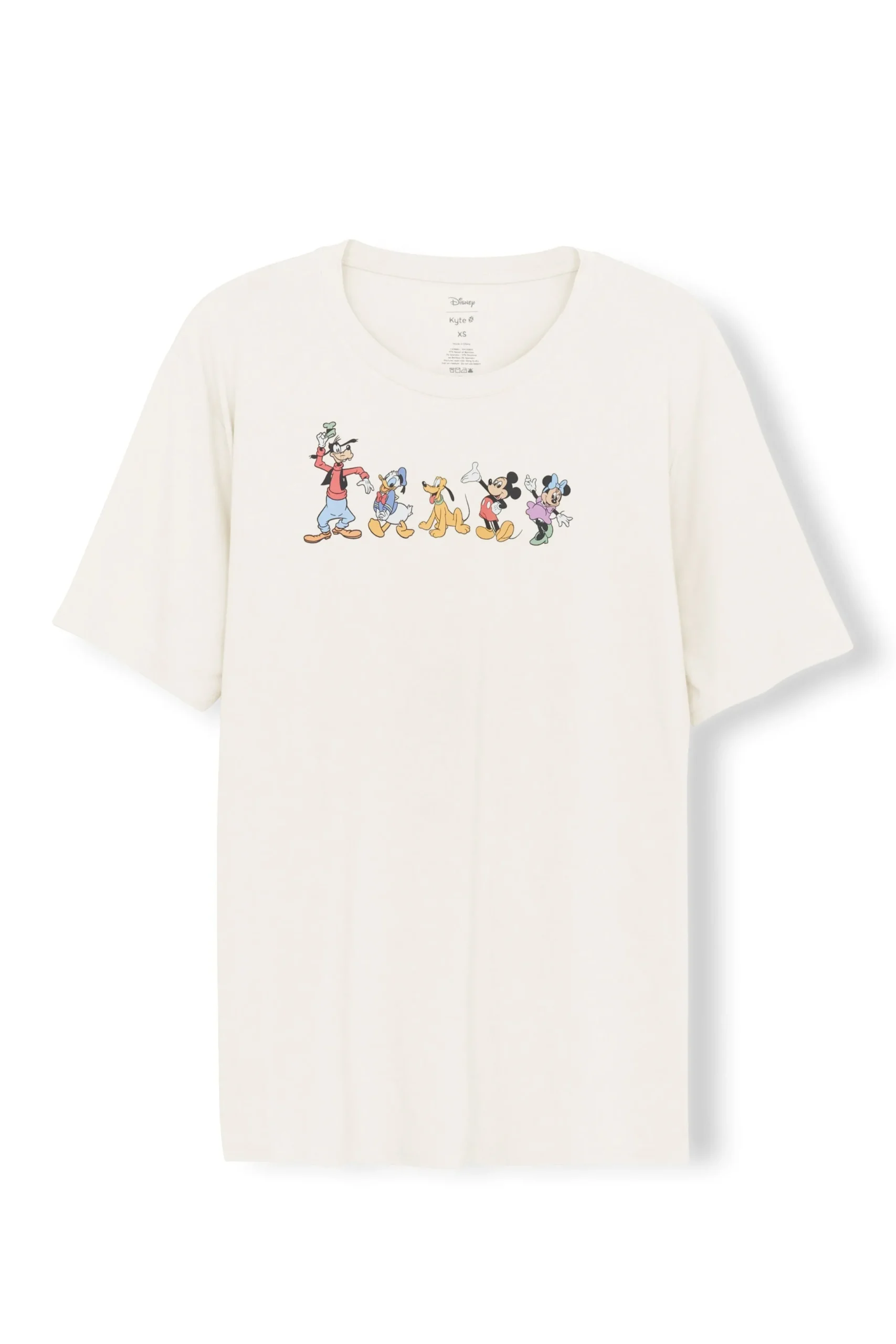 Men's Crew Neck Tee in Mickey and Friends on Ecru