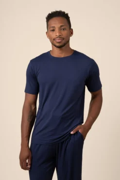 Men's Crew Neck Tee in Navy
