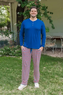 Men's Lounge Pants in Patriotic Gingham