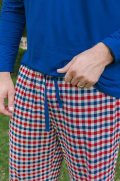 Men's Lounge Pants in Patriotic Gingham