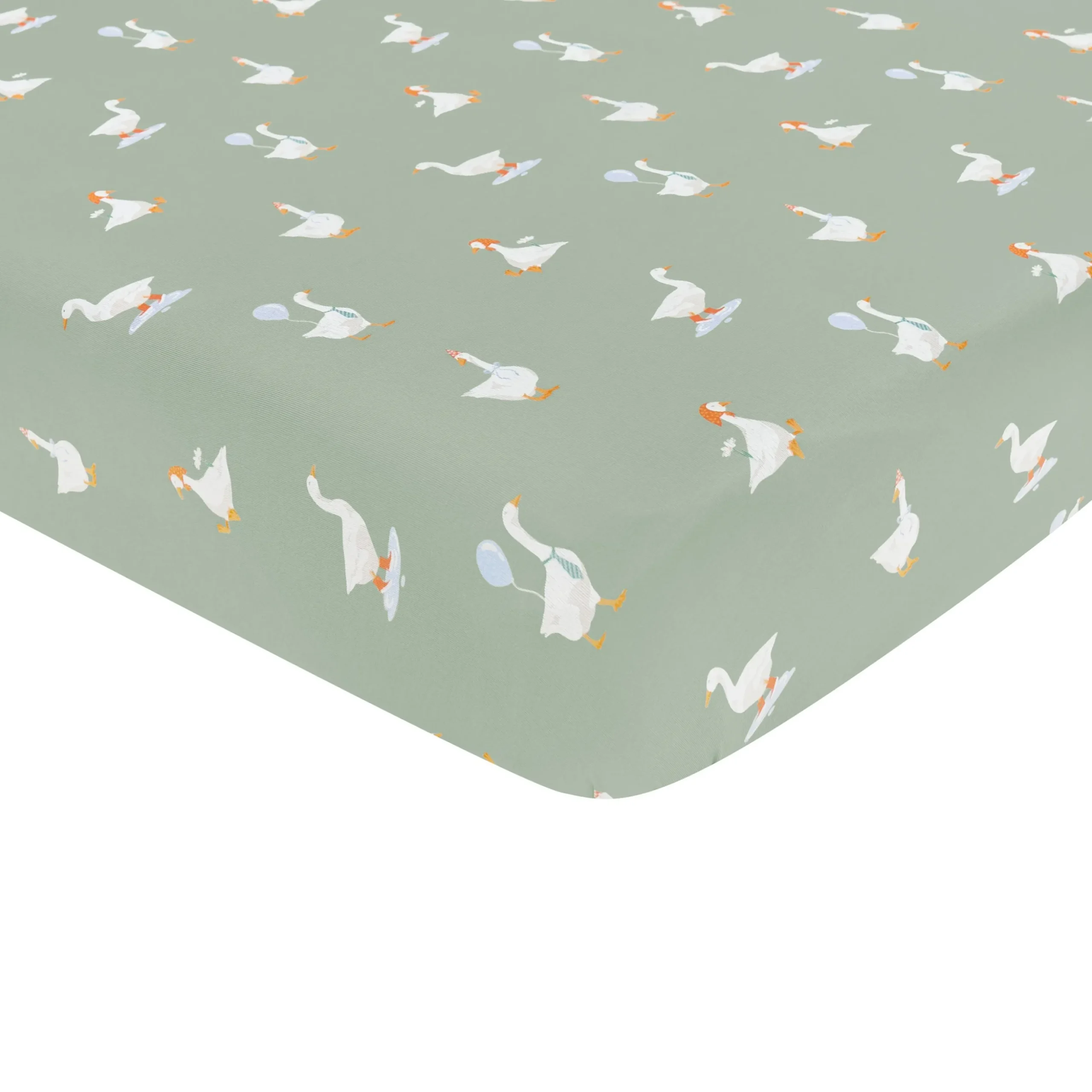 Mini Crib Sheet in Silly Goose