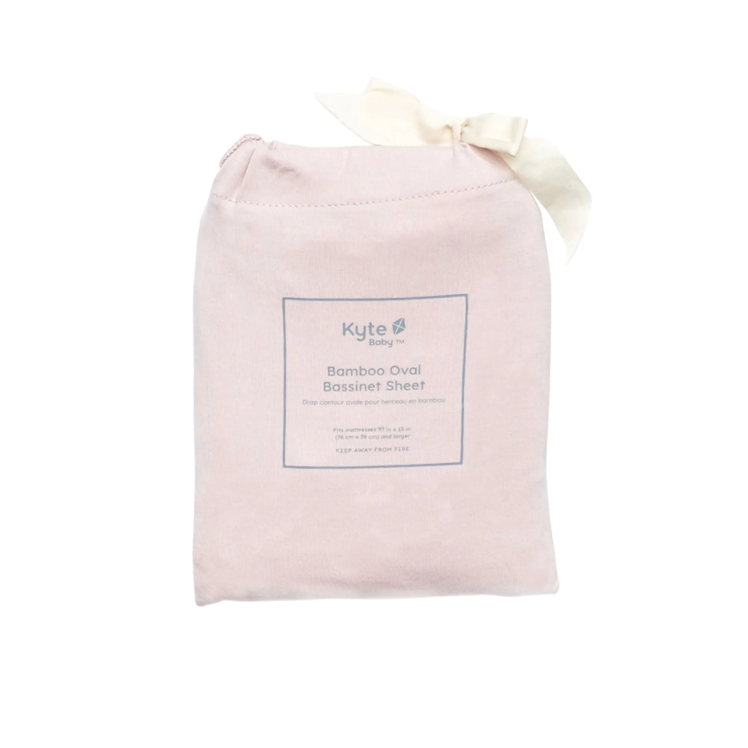 Oval Bassinet Sheet in Blush