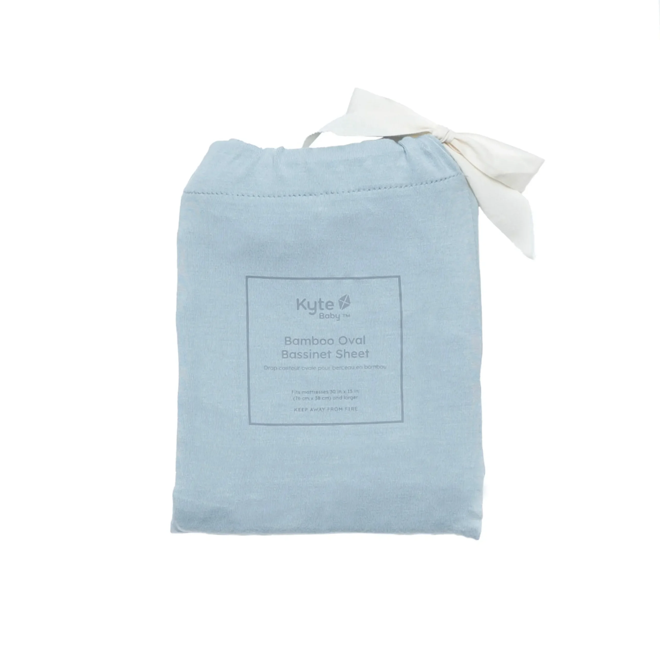 Oval Bassinet Sheet in Fog