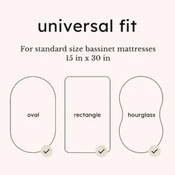 Oval Bassinet Sheet in Fog