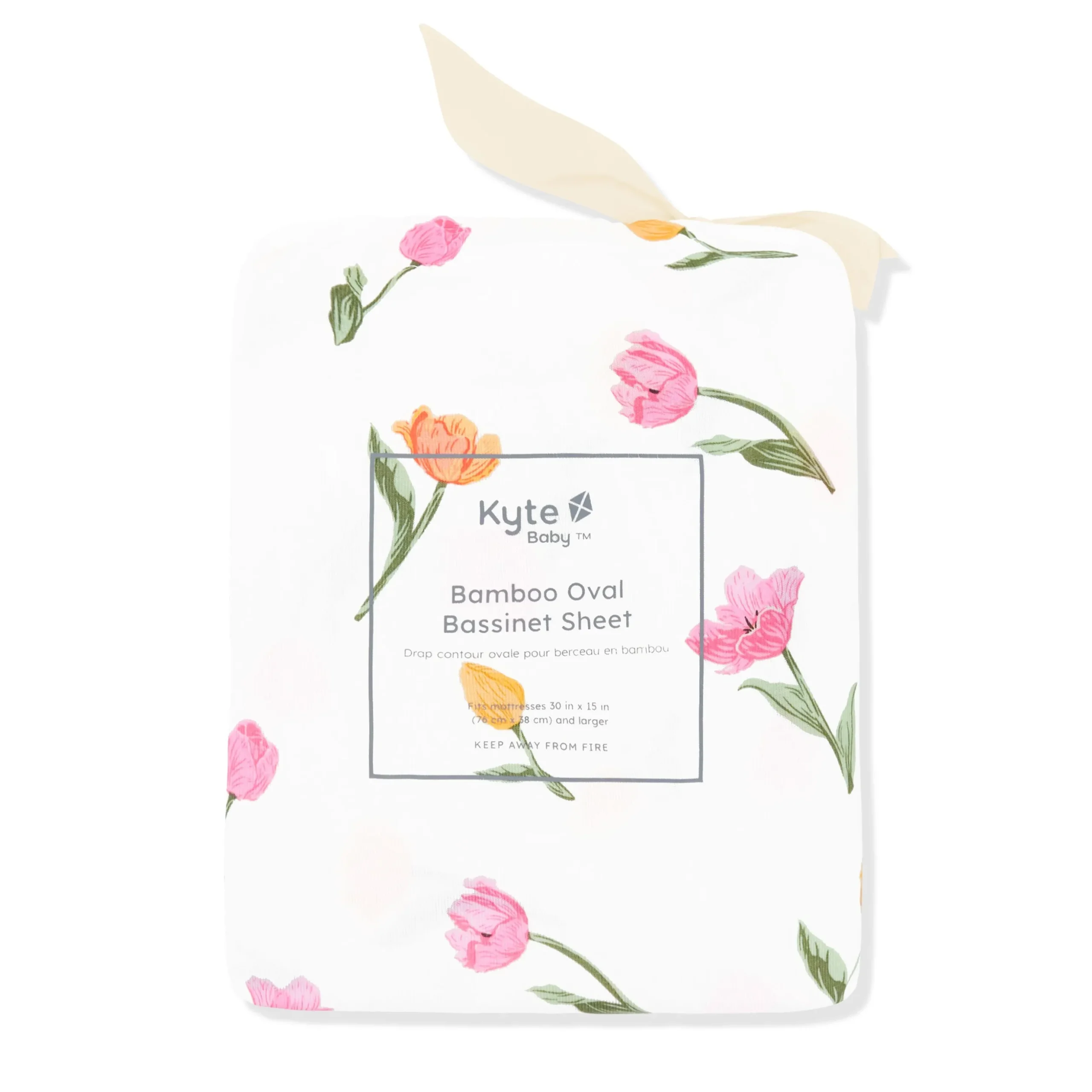 Oval Bassinet Sheet in Tulip