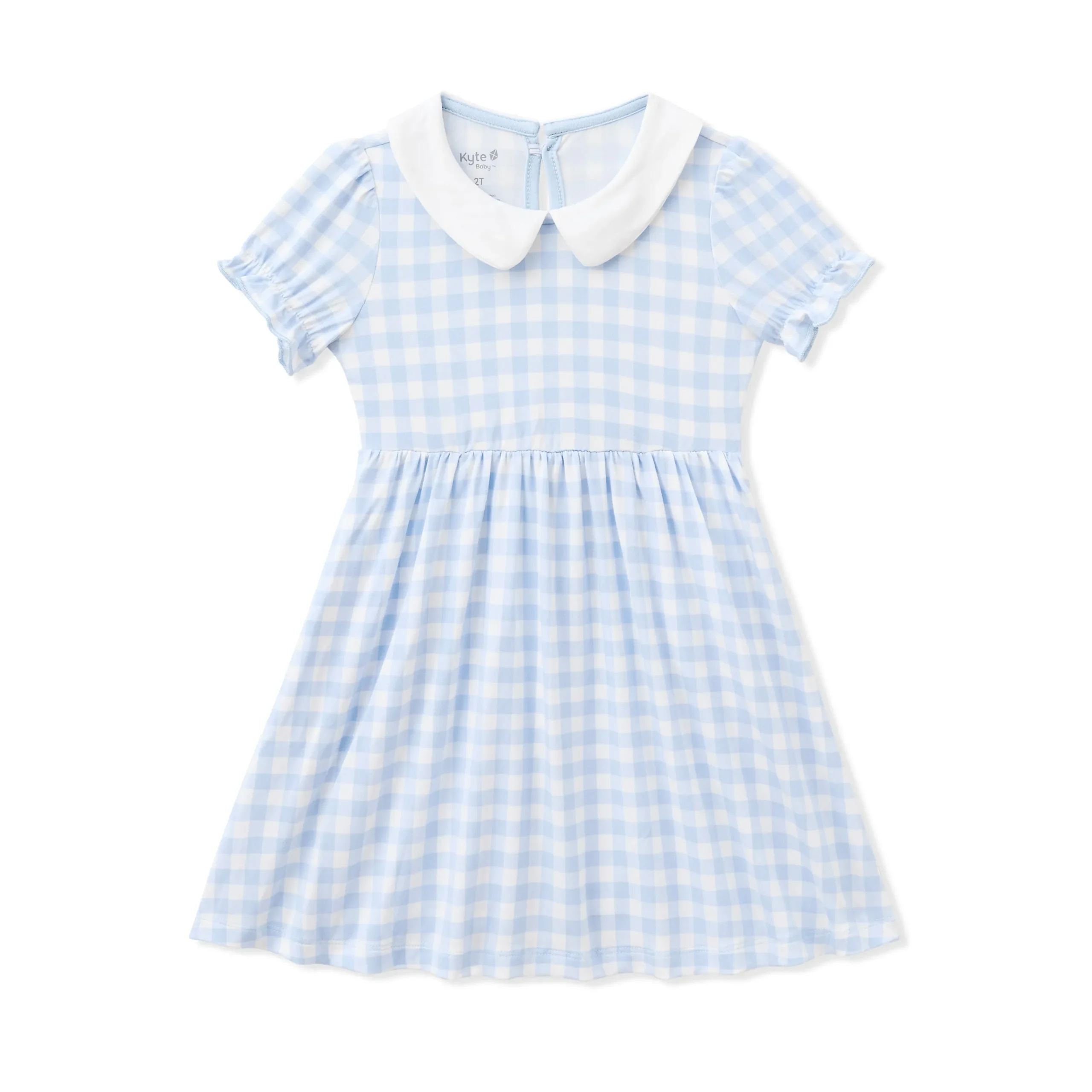Peter Pan Collar Dress in Gingham Breeze