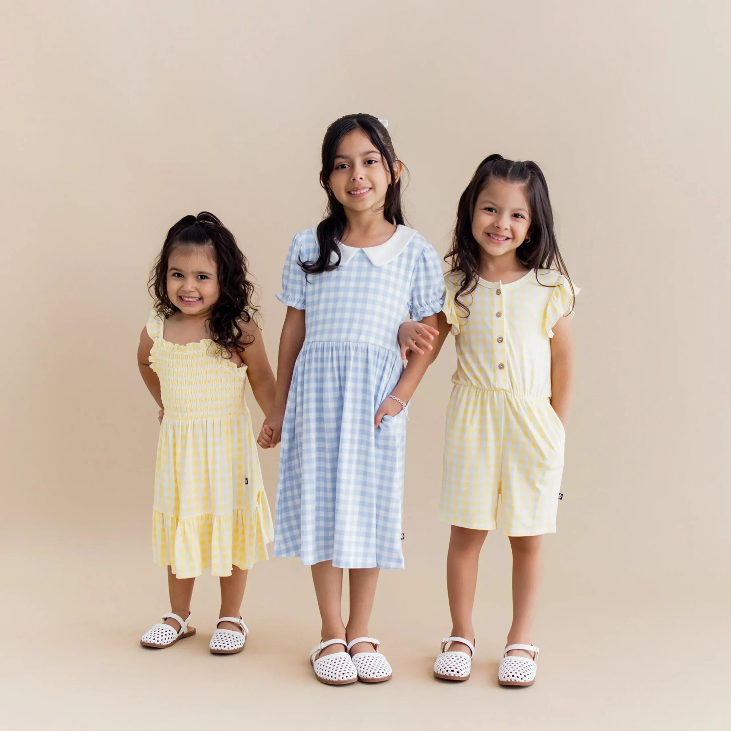 Peter Pan Collar Dress in Gingham Breeze