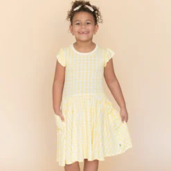 Pocket Dress in Gingham Chamomile