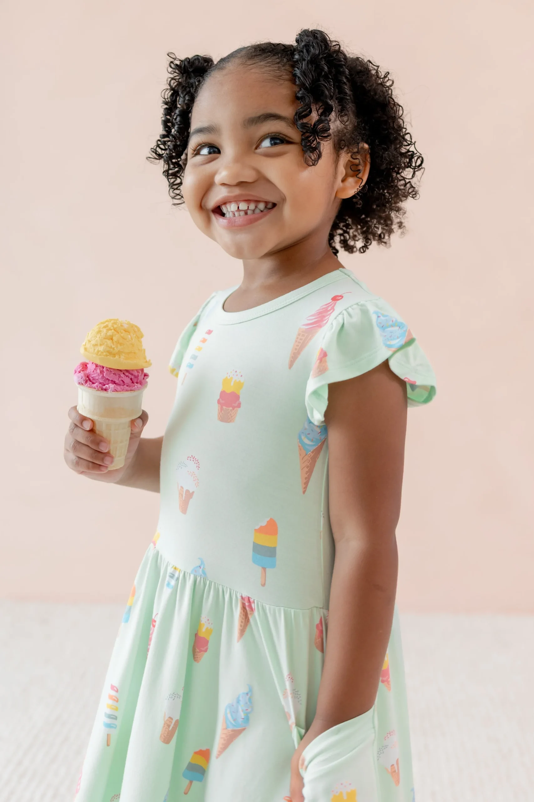 Pocket Dress in Mint Ice Cream