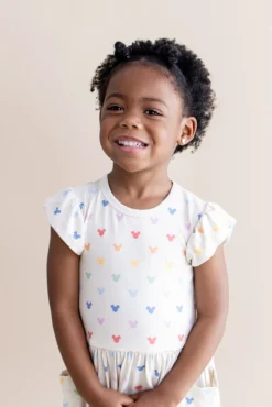 Pocket Dress in Pastel Mickey Mouse
