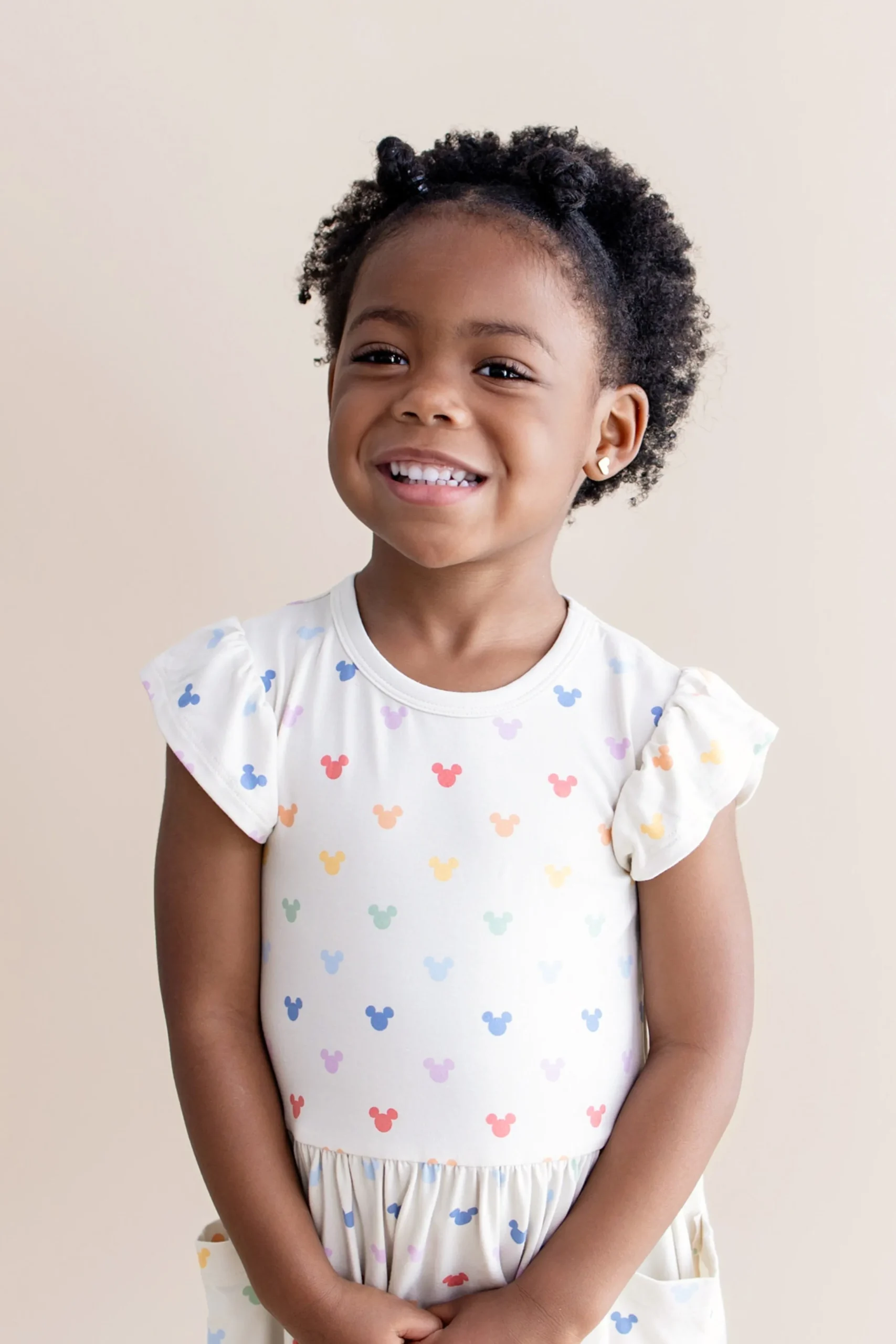 Pocket Dress in Pastel Mickey Mouse