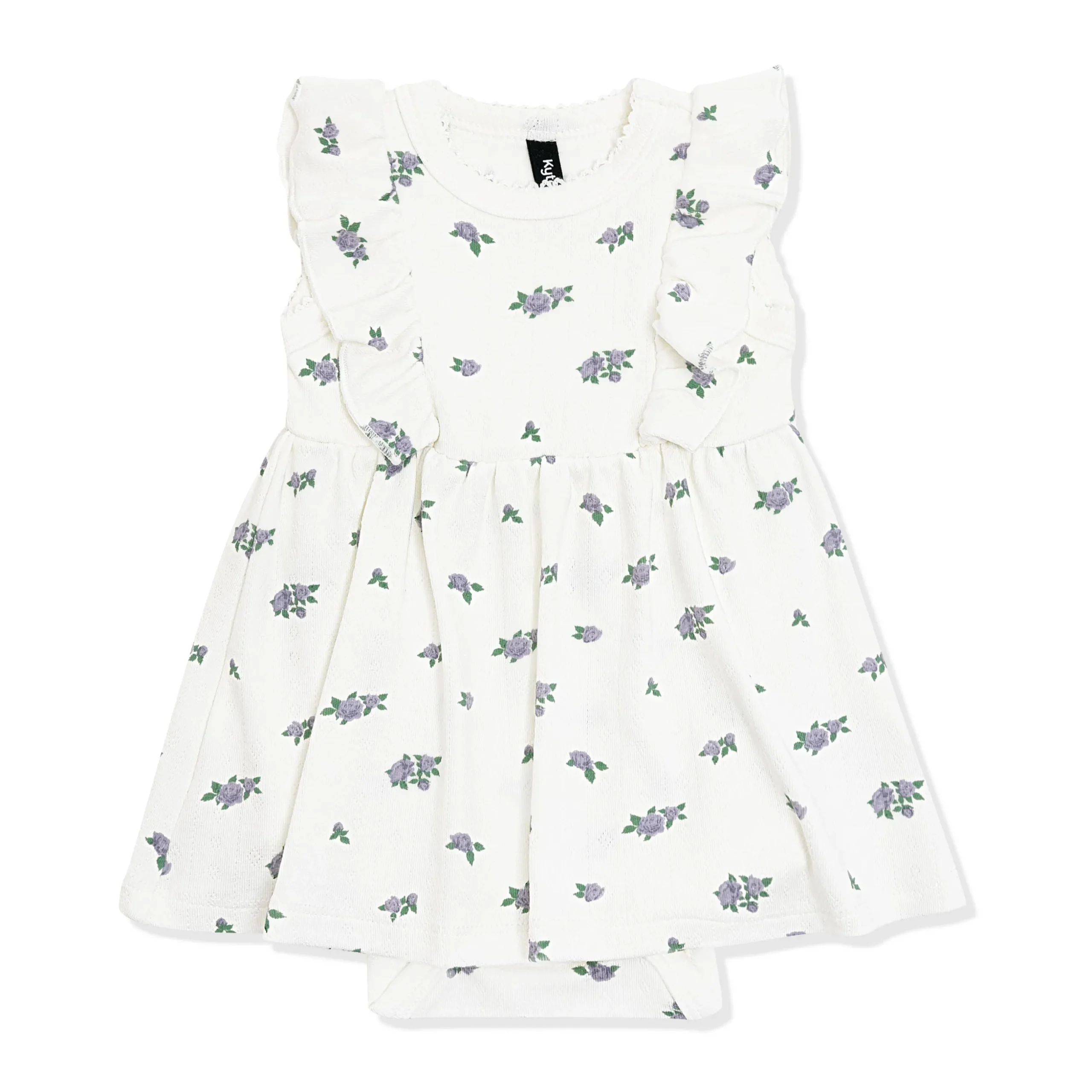 Pointelle Bodysuit Dress in Spray Rose