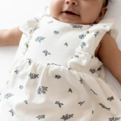 Pointelle Bodysuit Dress in Spray Rose