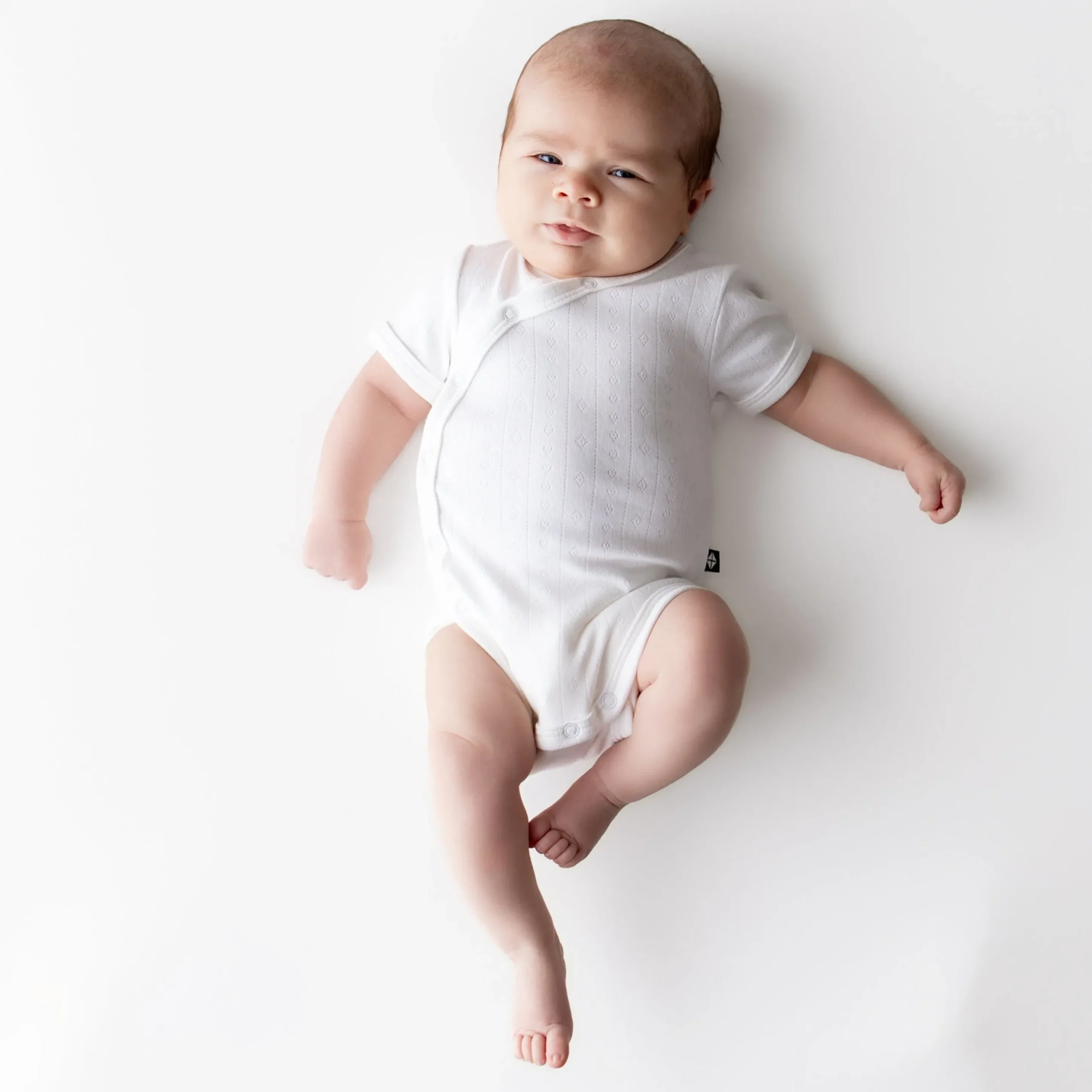 Pointelle Kimono Bodysuit in Cloud