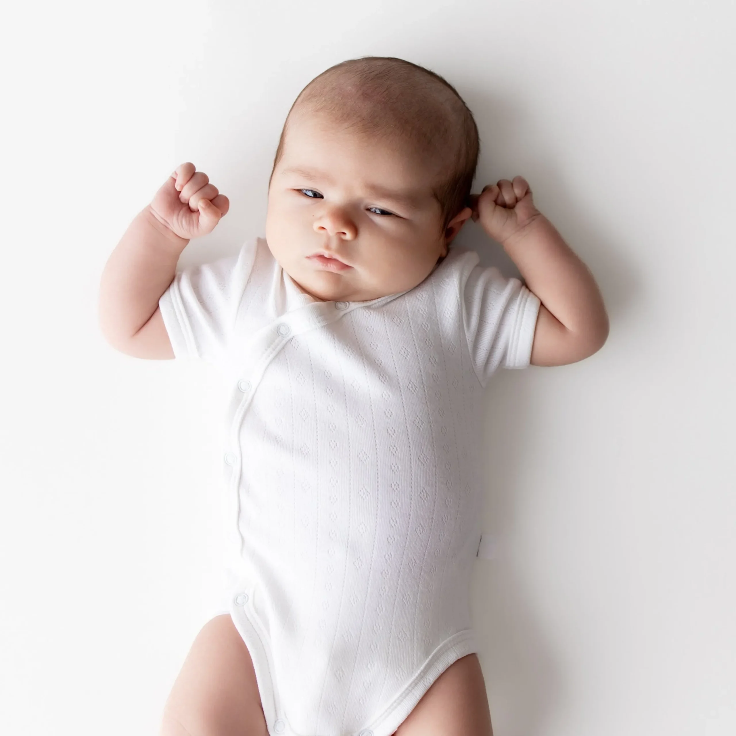 Pointelle Kimono Bodysuit in Cloud