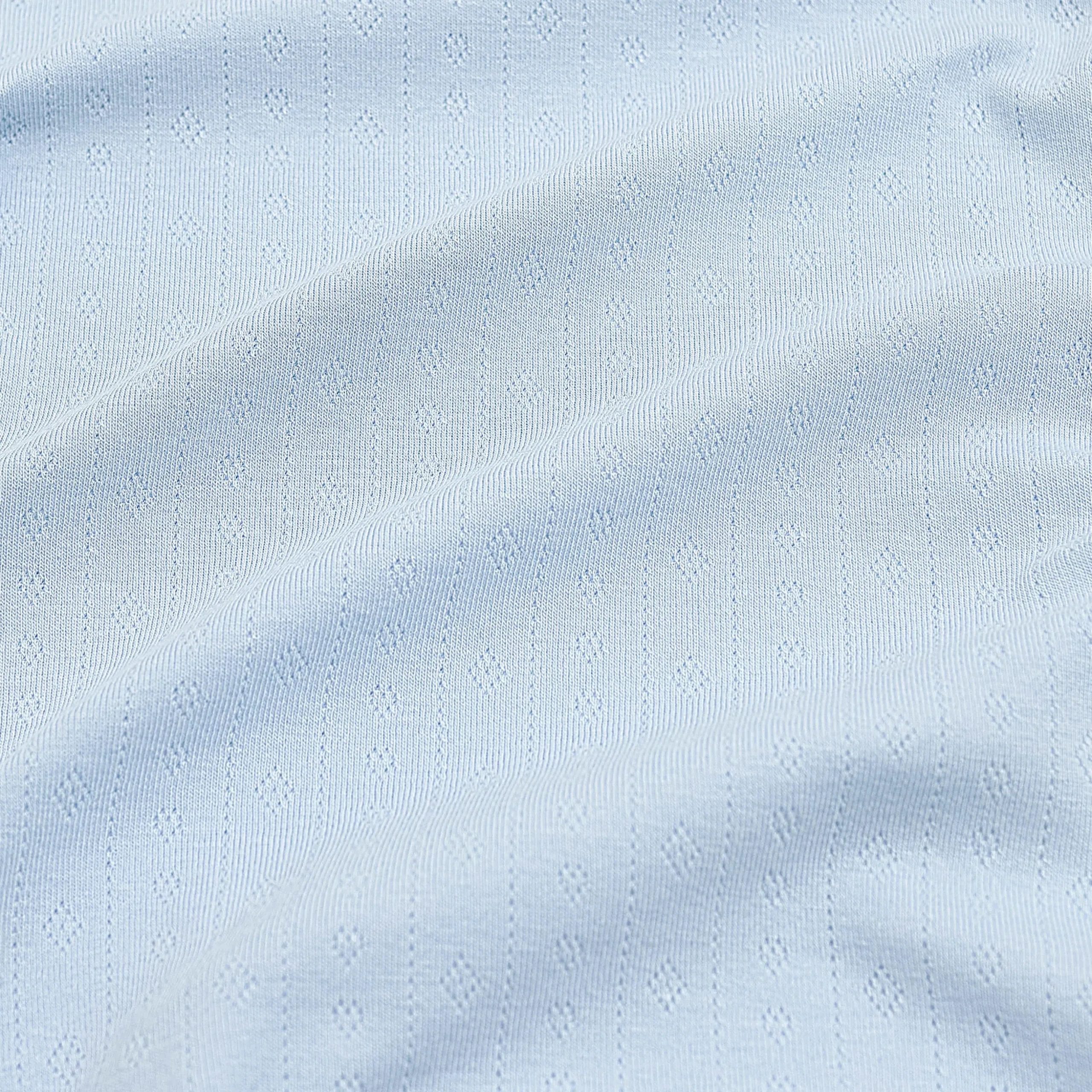 Pointelle Short Sleeve Set in Breeze