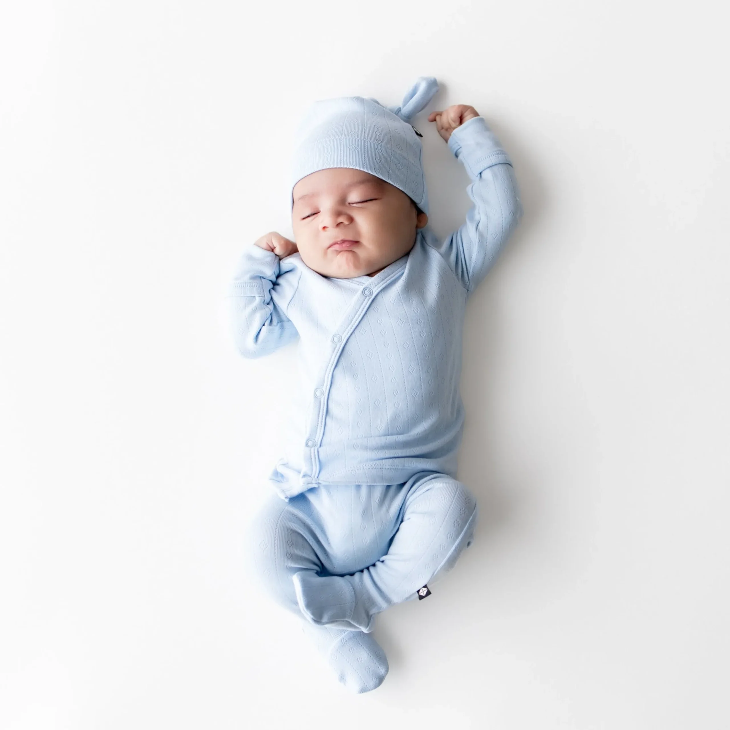 Pointelle Take Me Home Set with Cap in Breeze