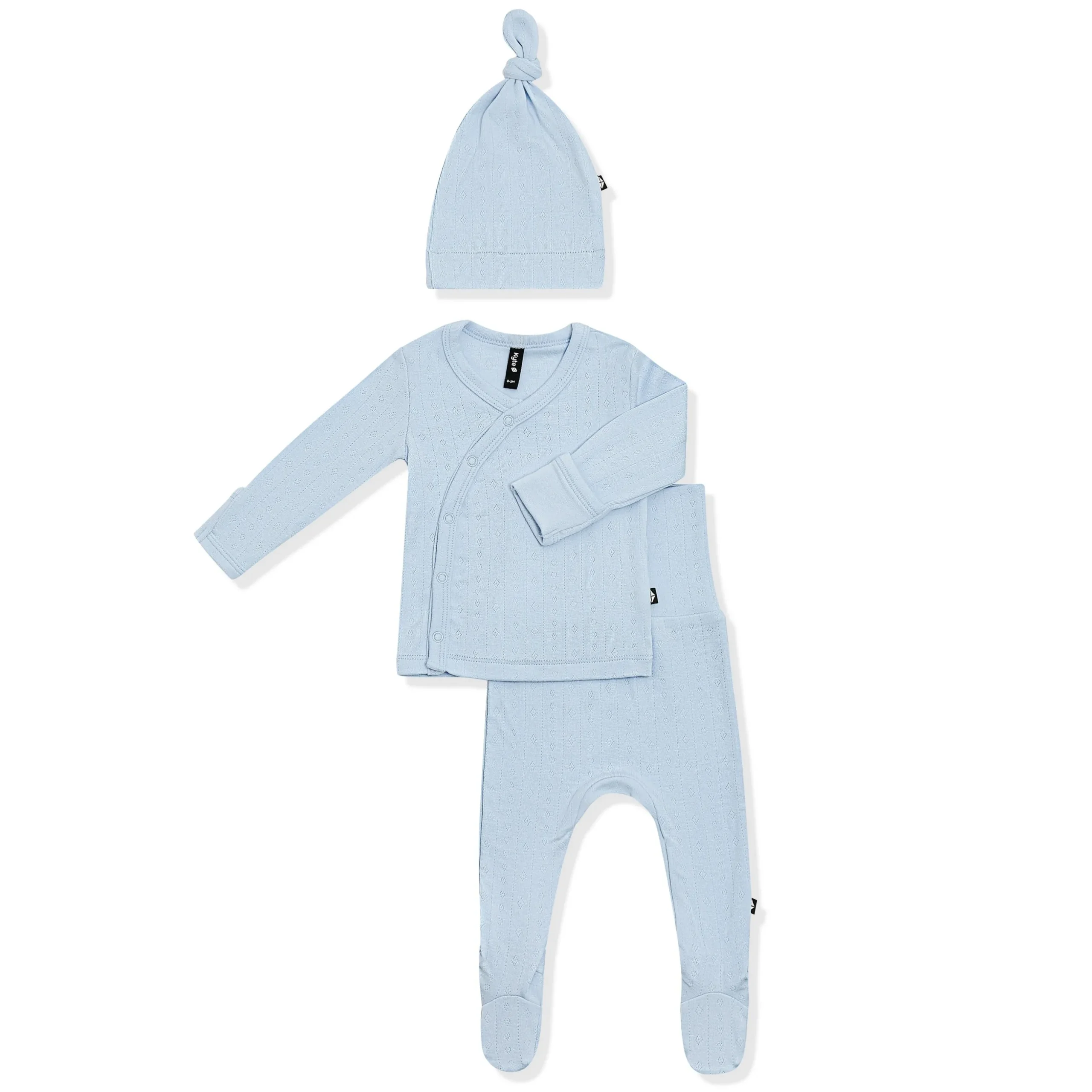Pointelle Take Me Home Set with Cap in Breeze