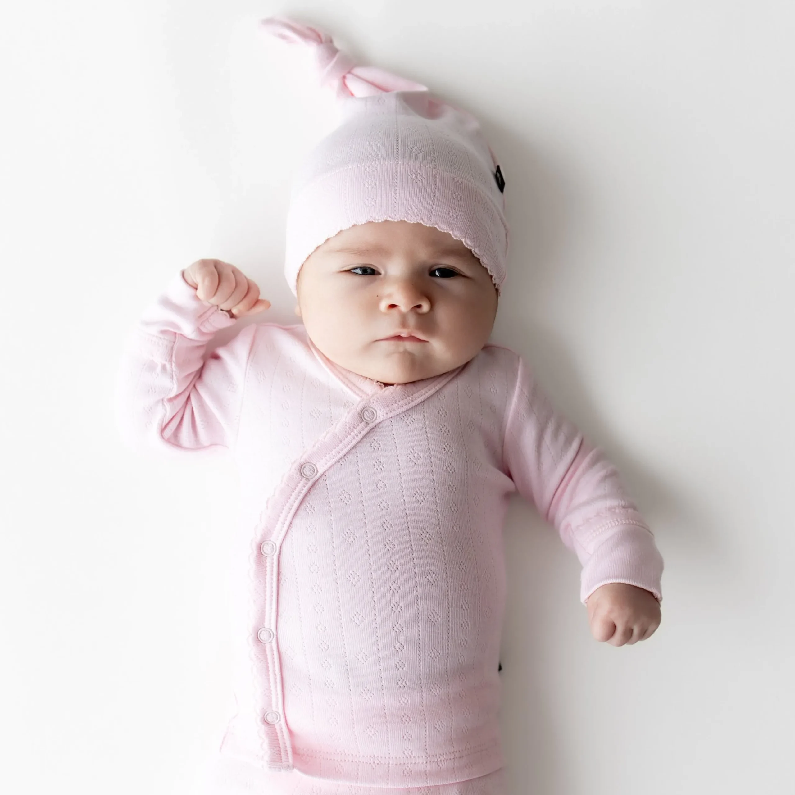 Pointelle Take Me Home Set with Cap in Sakura