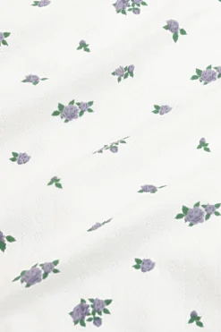 Pointelle Zippered Footie in Spray Rose