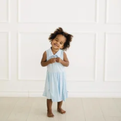 Polo Bodysuit Dress in Breeze