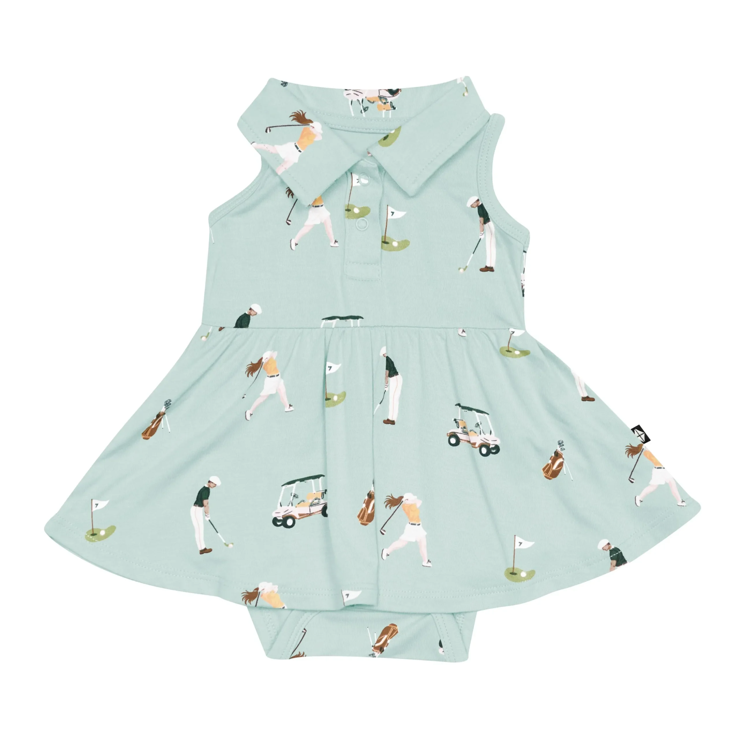 Polo Bodysuit Dress in Golf