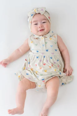Polo Bodysuit Dress in Pastel Mickey Mouse