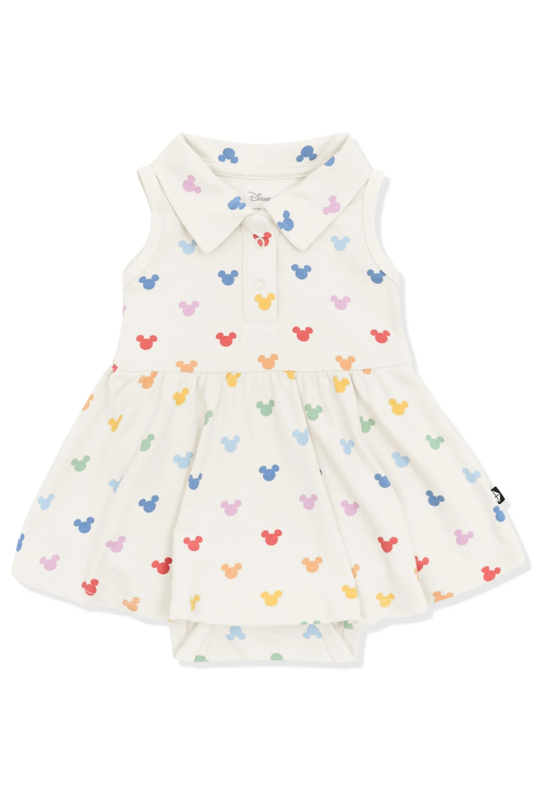 Polo Bodysuit Dress in Pastel Mickey Mouse