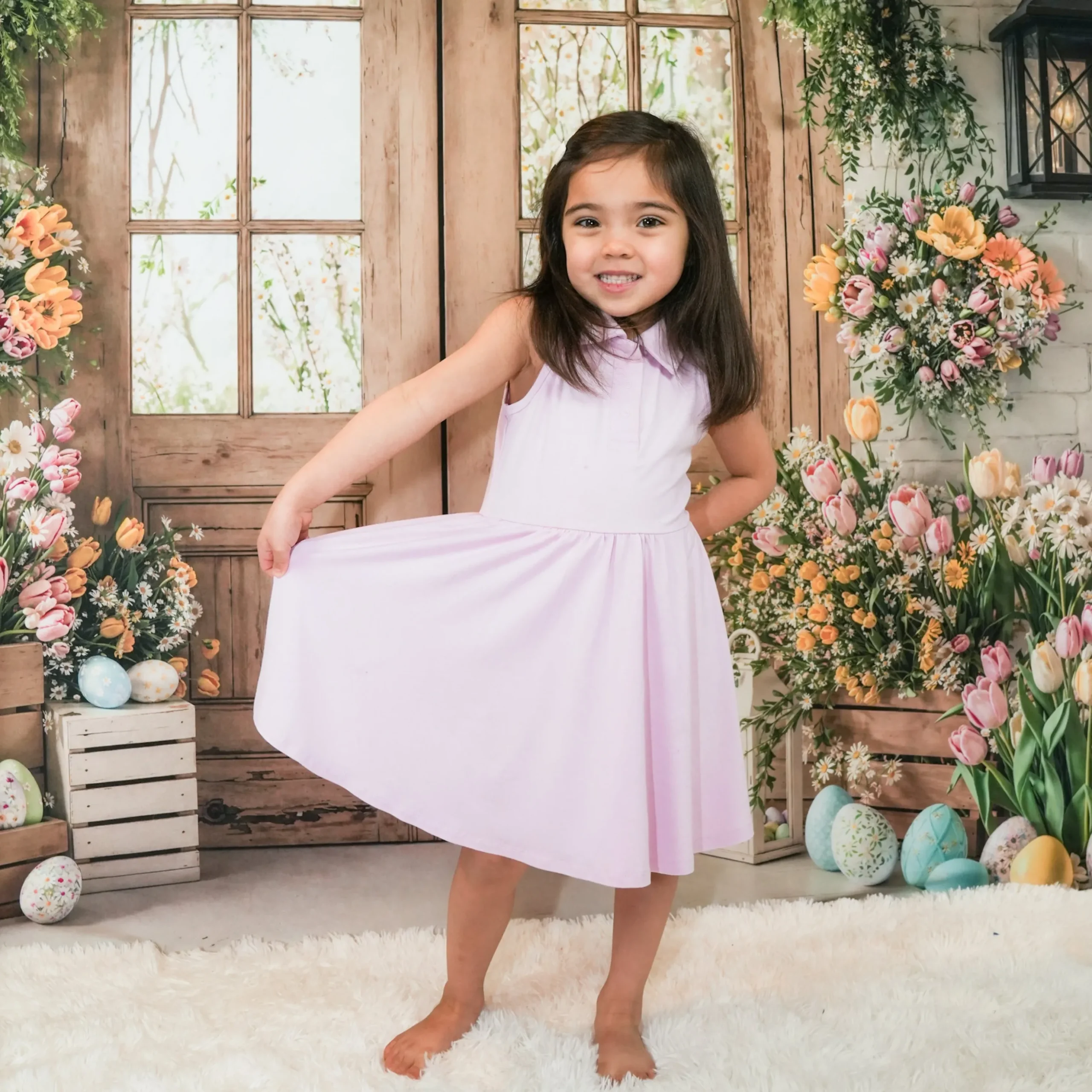 Polo Bodysuit Dress in Thistle