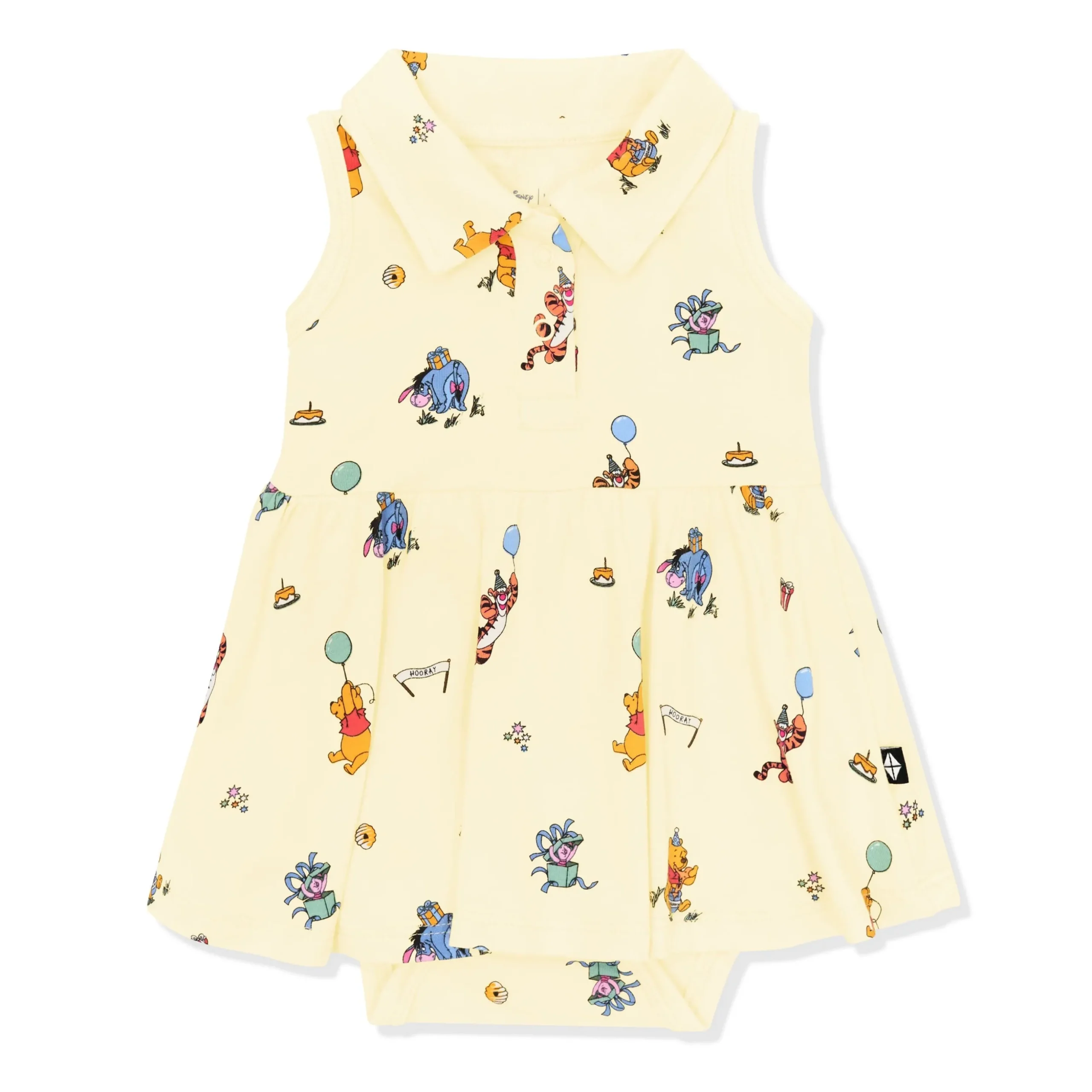 Polo Bodysuit Dress in Winnie the Pooh Celebration