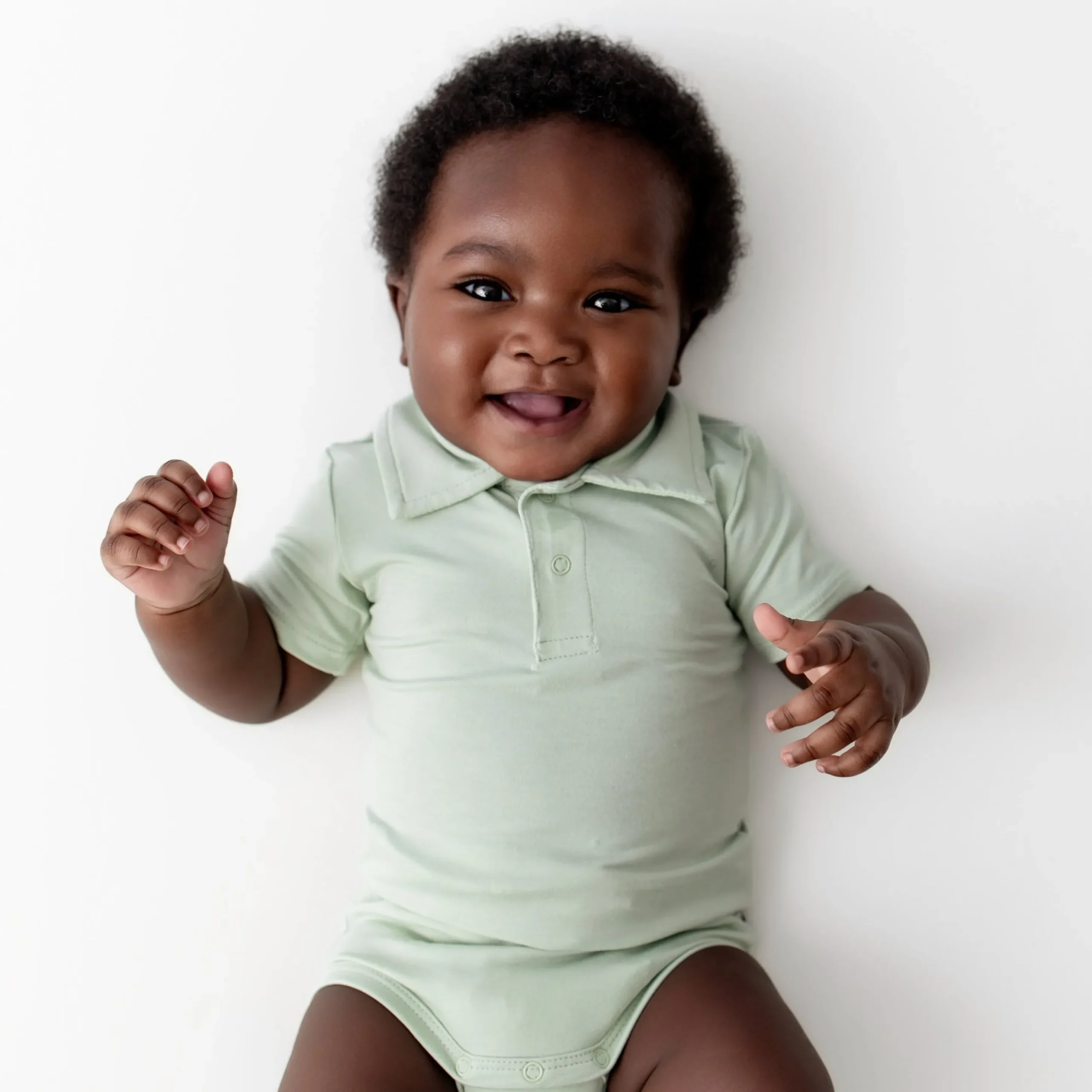 Polo Bodysuit in Basil