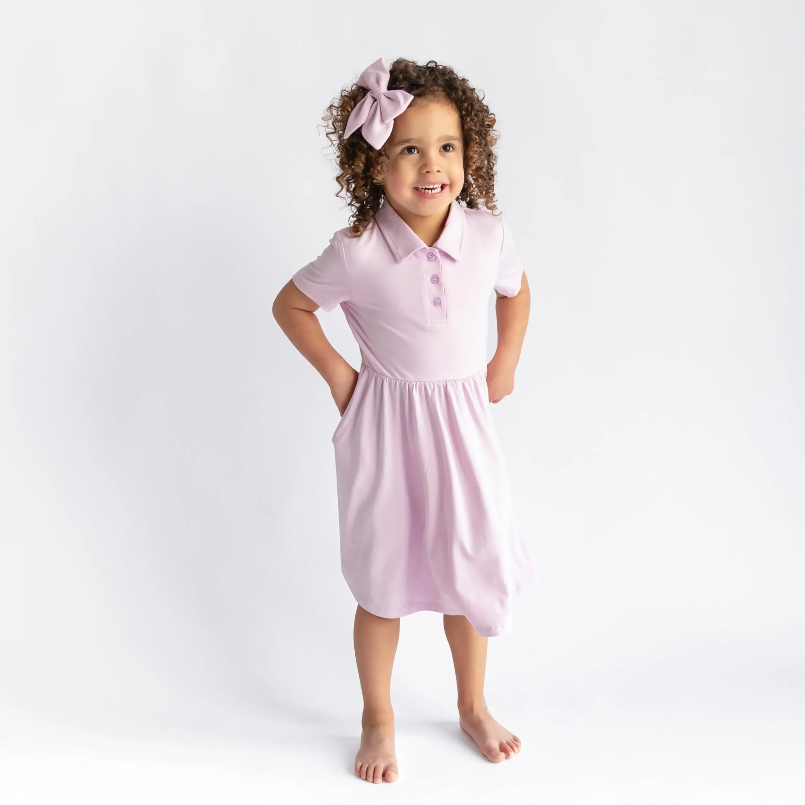 Polo Dress in Thistle