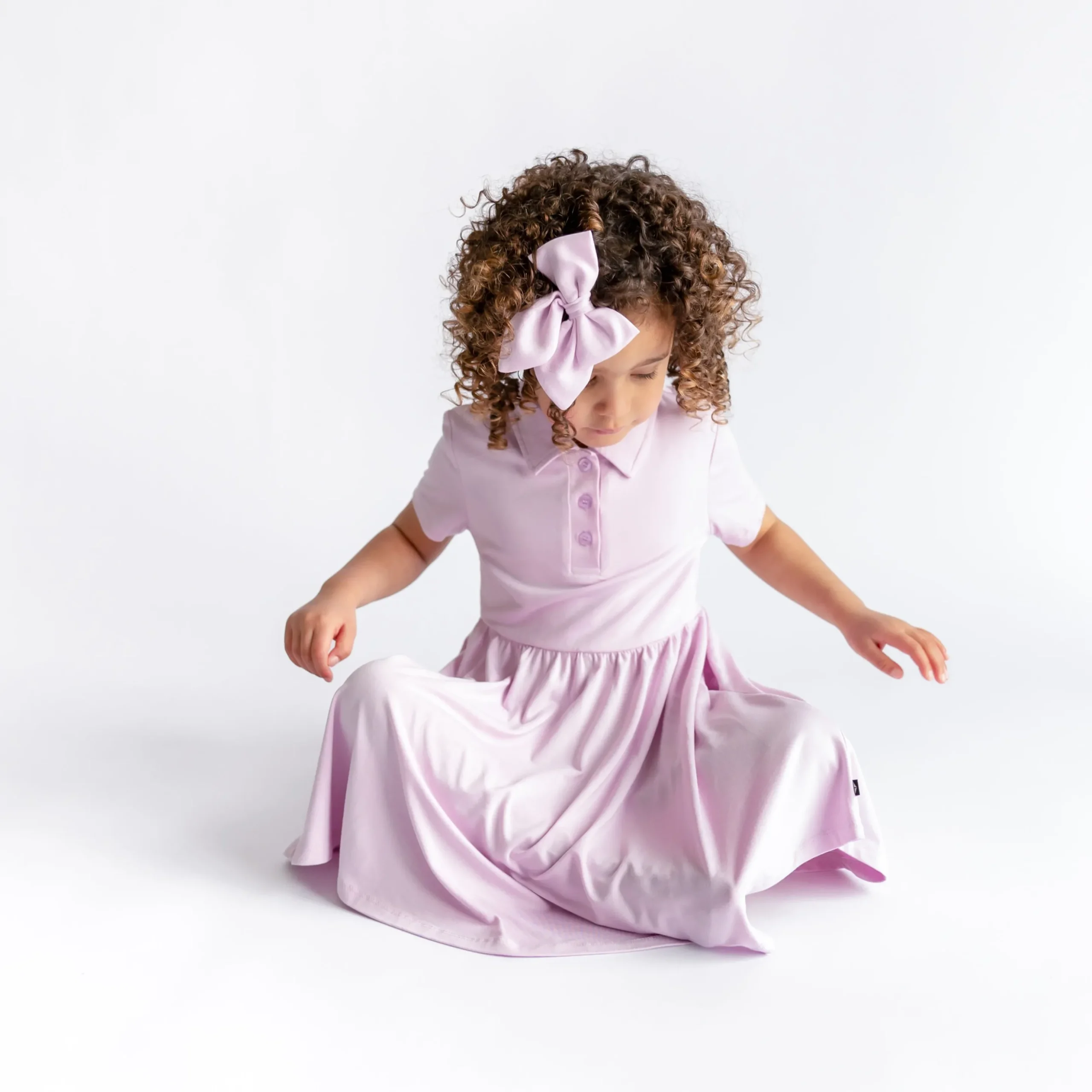 Polo Dress in Thistle