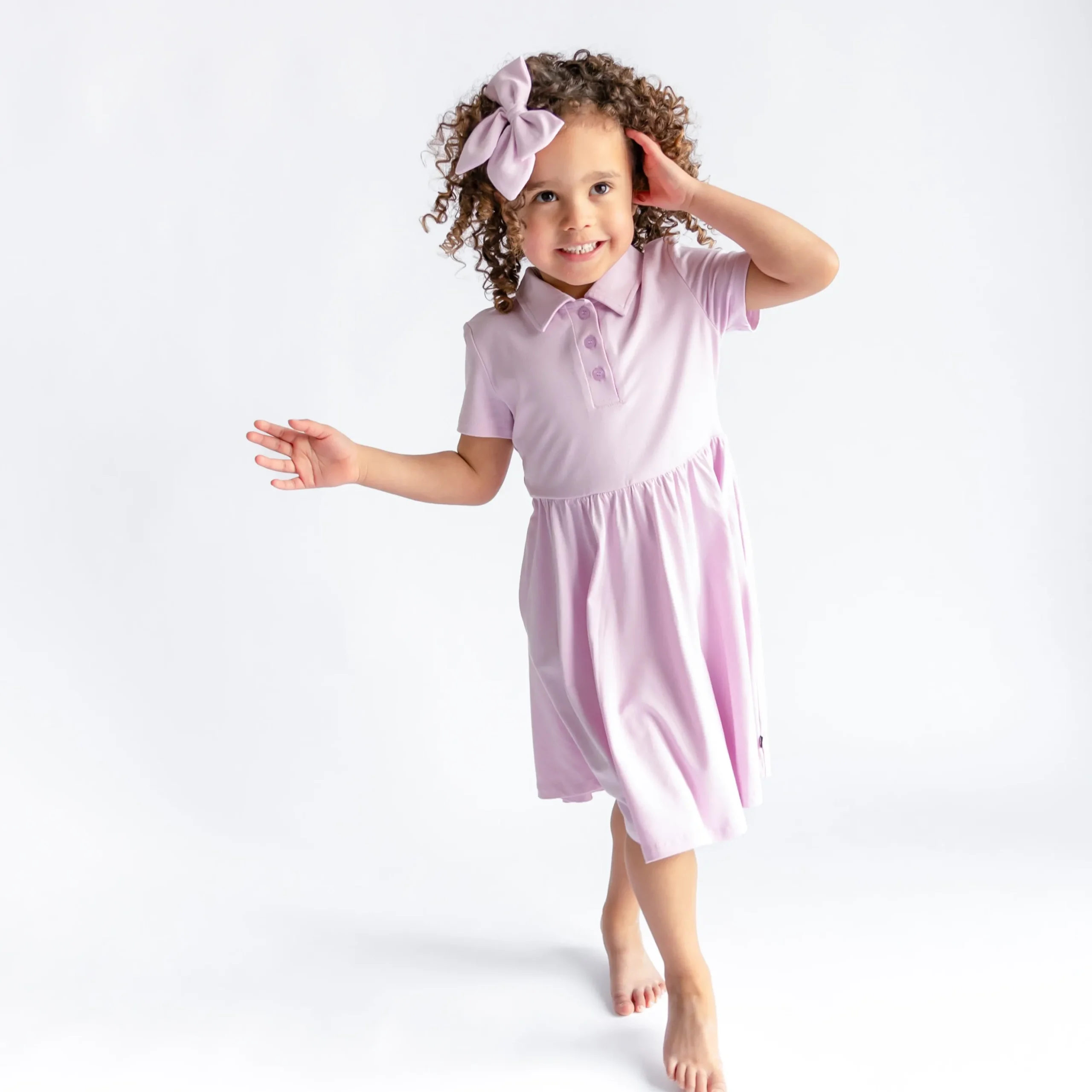 Polo Dress in Thistle
