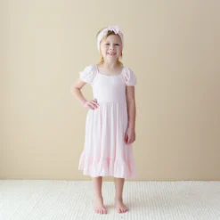 Puff Sleeve Twirl Dress in Sakura