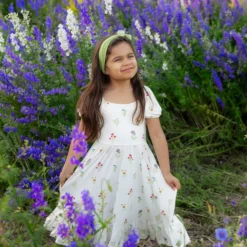Puff Sleeve Twirl Dress in Wildflower