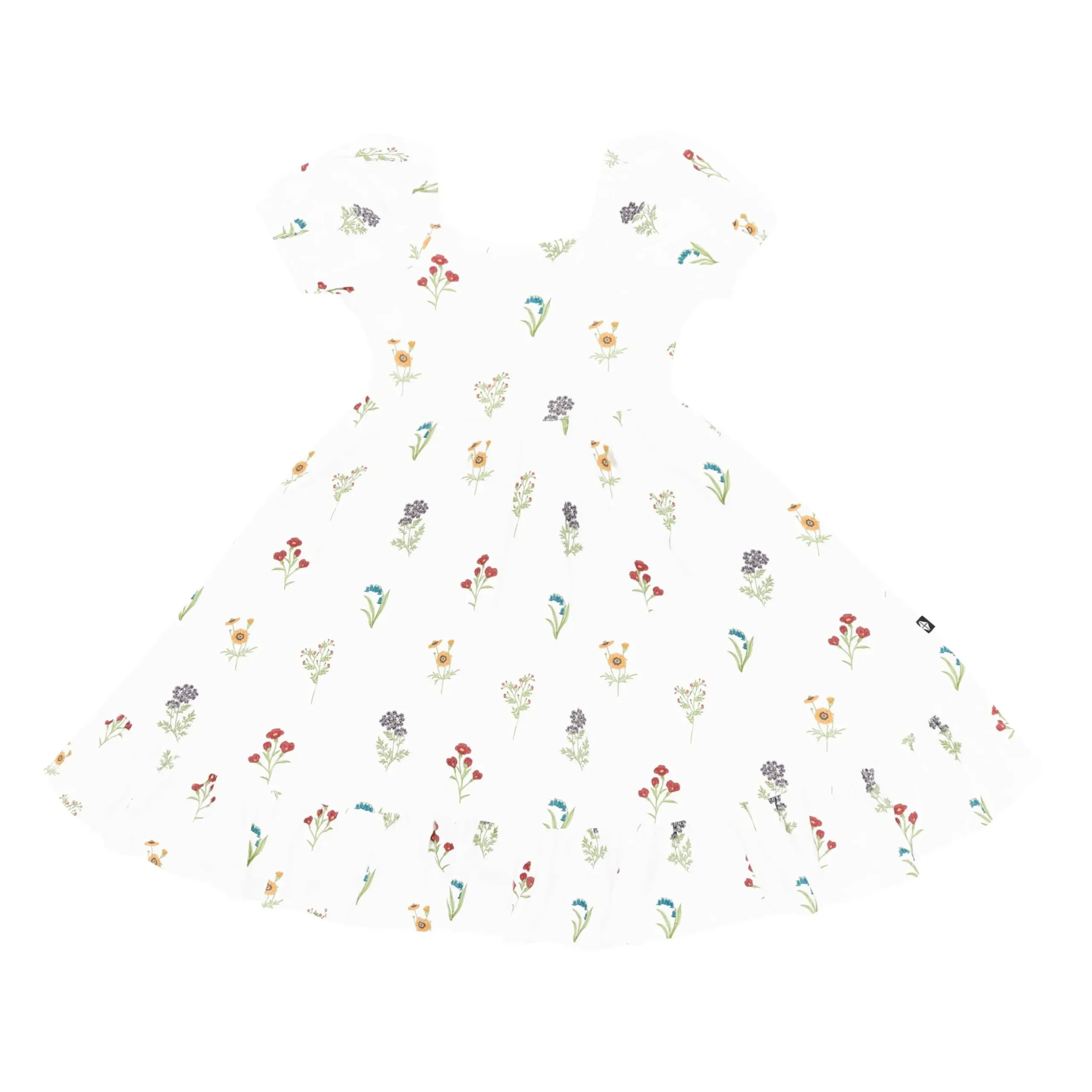 Puff Sleeve Twirl Dress in Wildflower