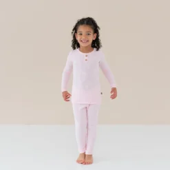 Ribbed Henley Set in Sakura