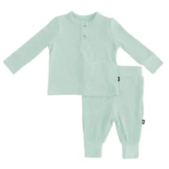 Ribbed Infant Henley Set in Sage