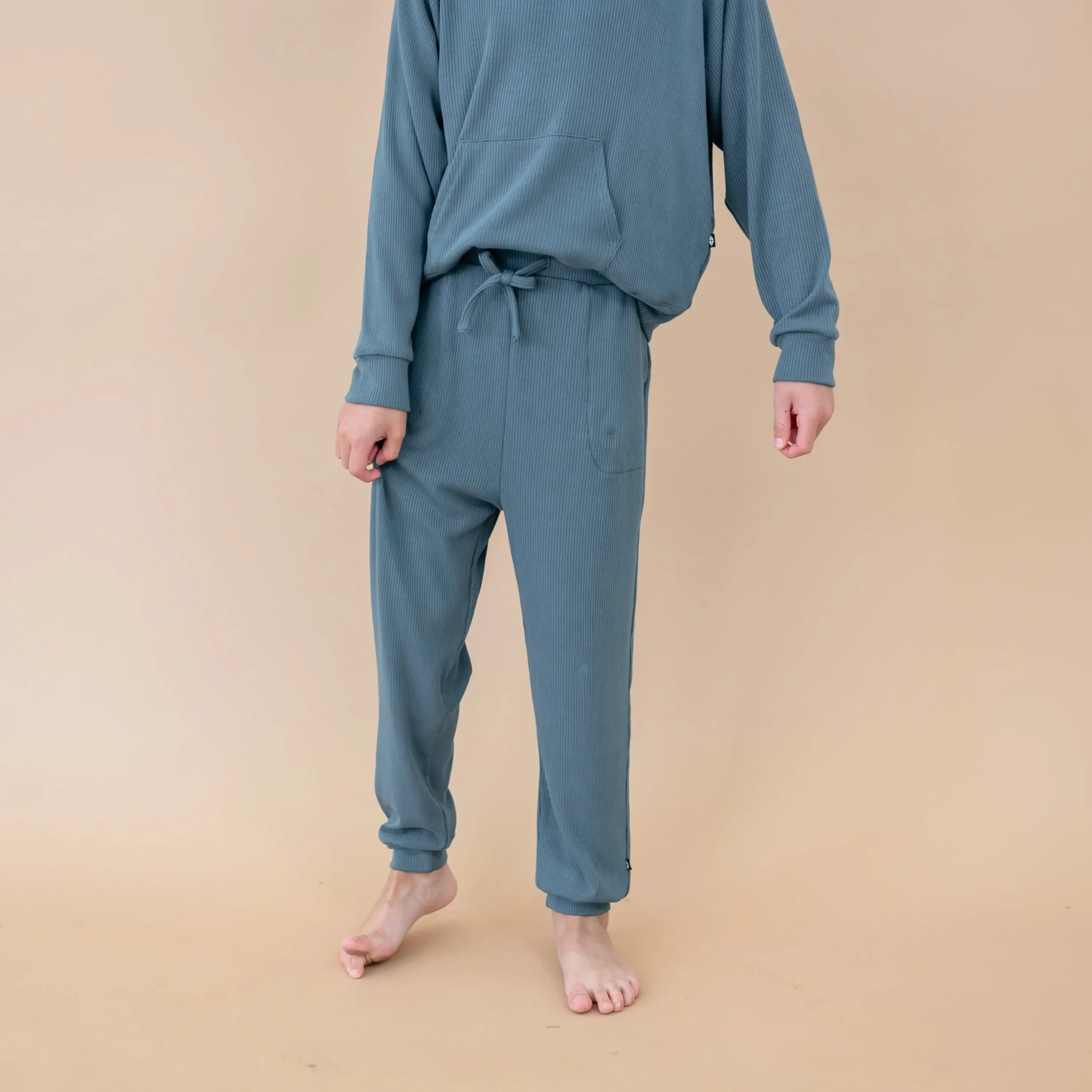 Ribbed Jogger Pant in Atlantic