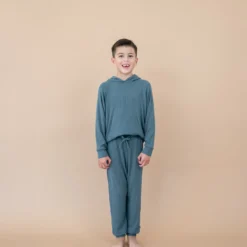 Ribbed Jogger Pant in Atlantic