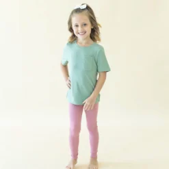 Ribbed Leggings in Apple Blossom