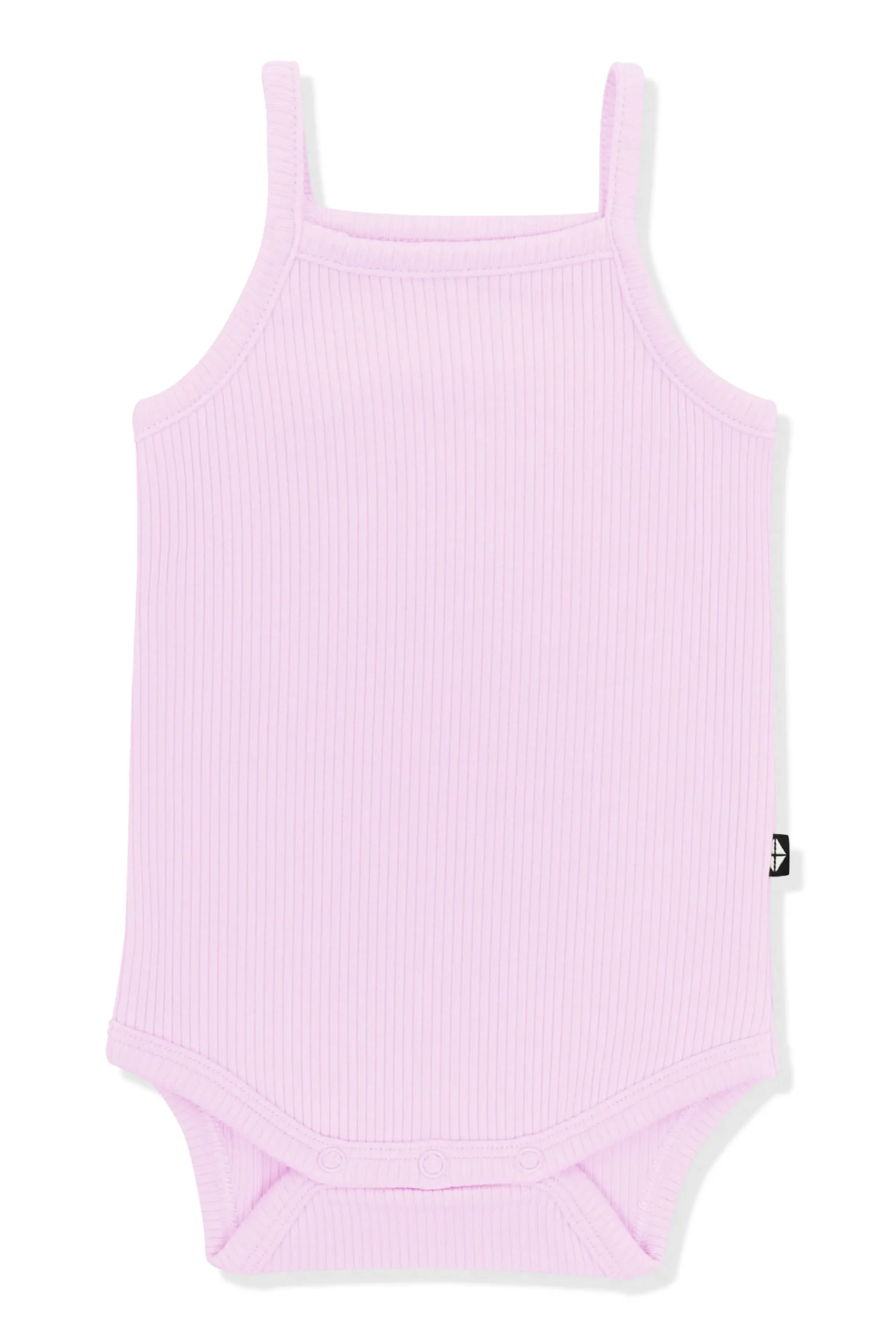 Ribbed Spaghetti Strap Bodysuit in Thistle